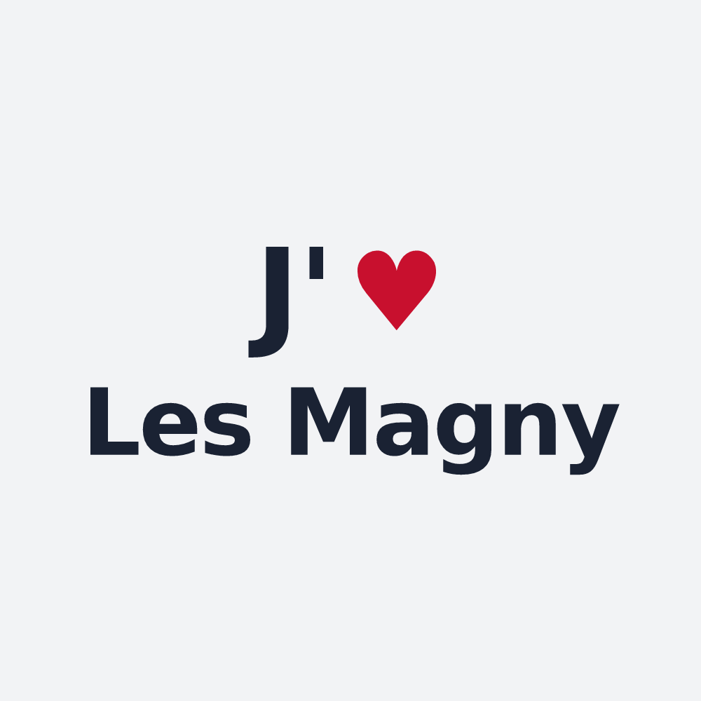 Poster personnalisé Les Magny — design J'aime Les Magny
