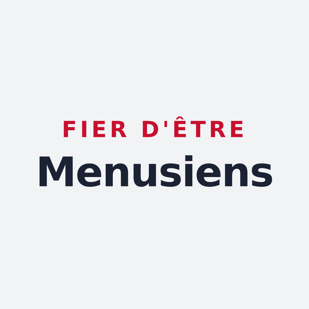 Poster « Fier d'être Menusiens » — design pour Les Menus