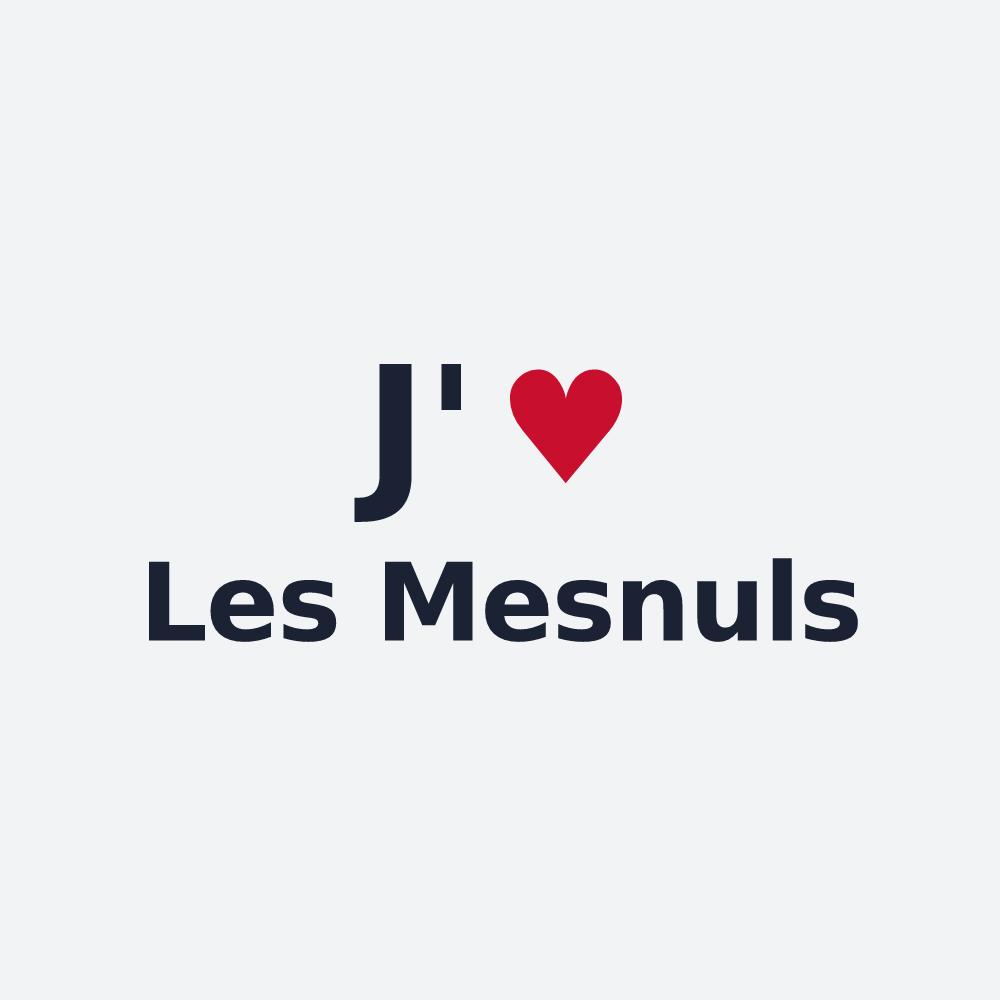 Poster personnalisé Les Mesnuls — design J'aime Les Mesnuls