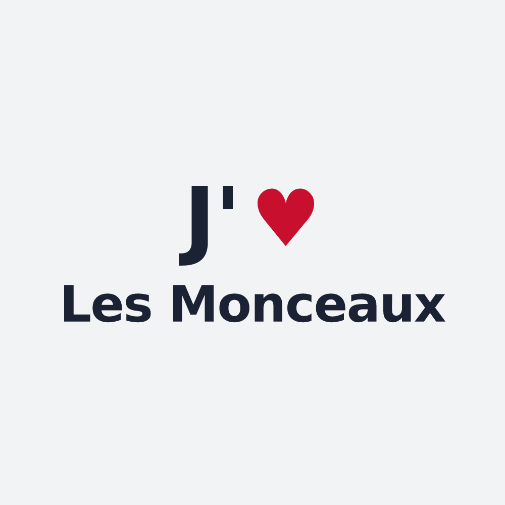 Poster personnalisé Les Monceaux — design J'aime Les Monceaux
