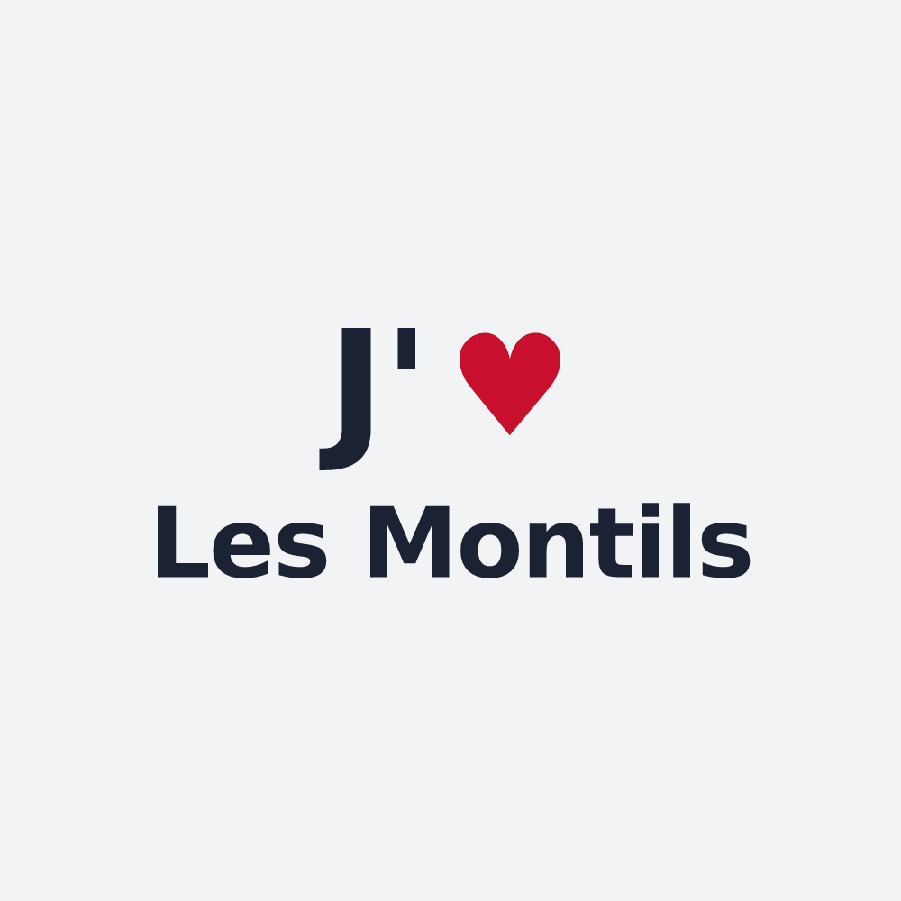 Poster personnalisé Les Montils — design J'aime Les Montils