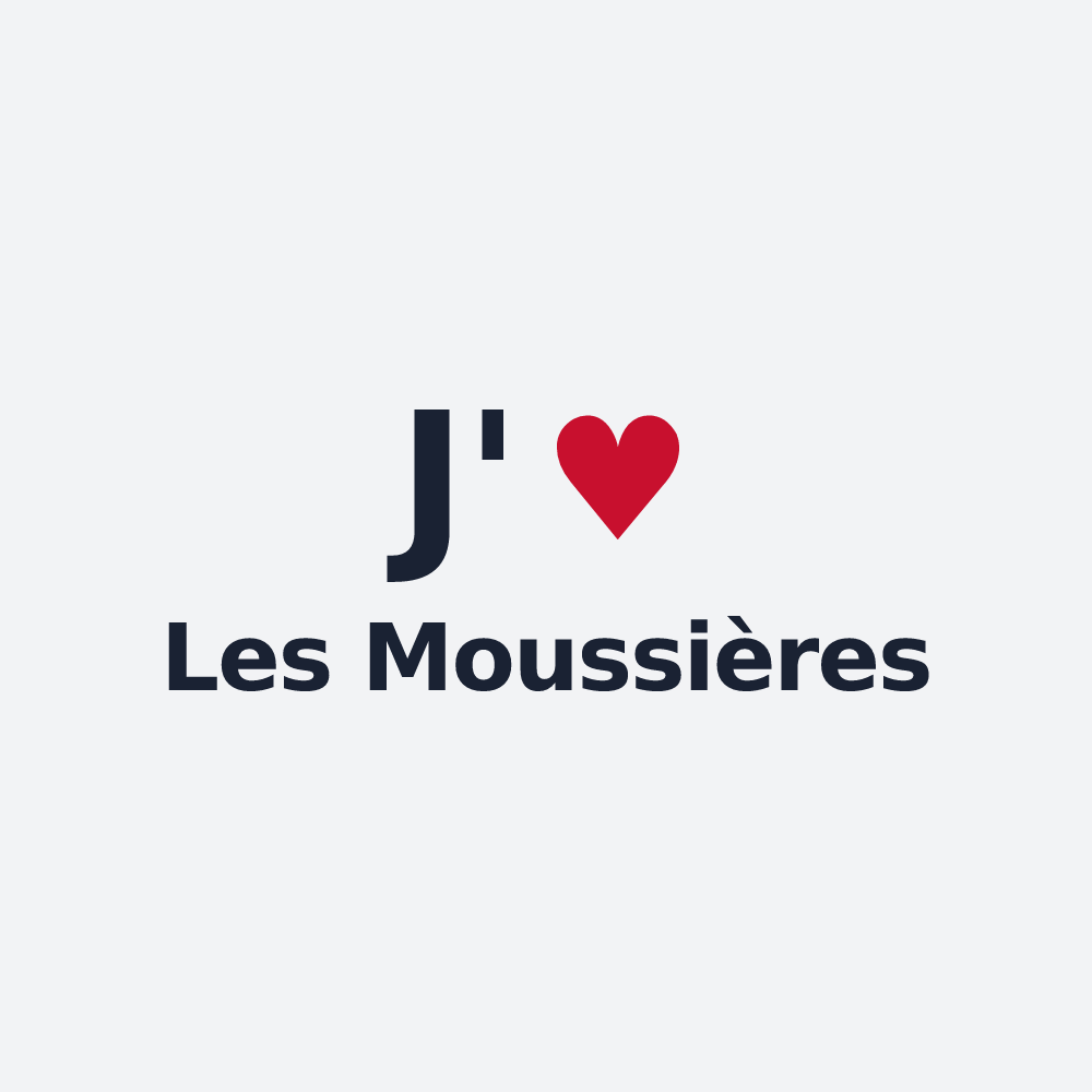 Poster personnalisé Les Moussières — design J'aime Les Moussières