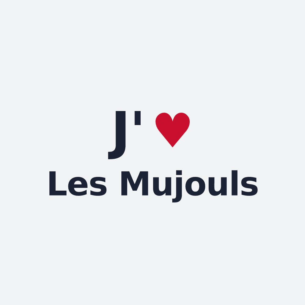 Poster personnalisé Les Mujouls — design J'aime Les Mujouls