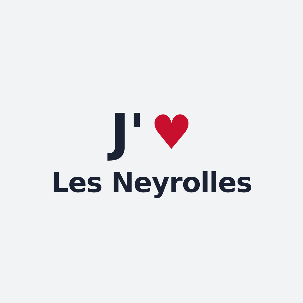 Poster personnalisé Les Neyrolles — design J'aime Les Neyrolles