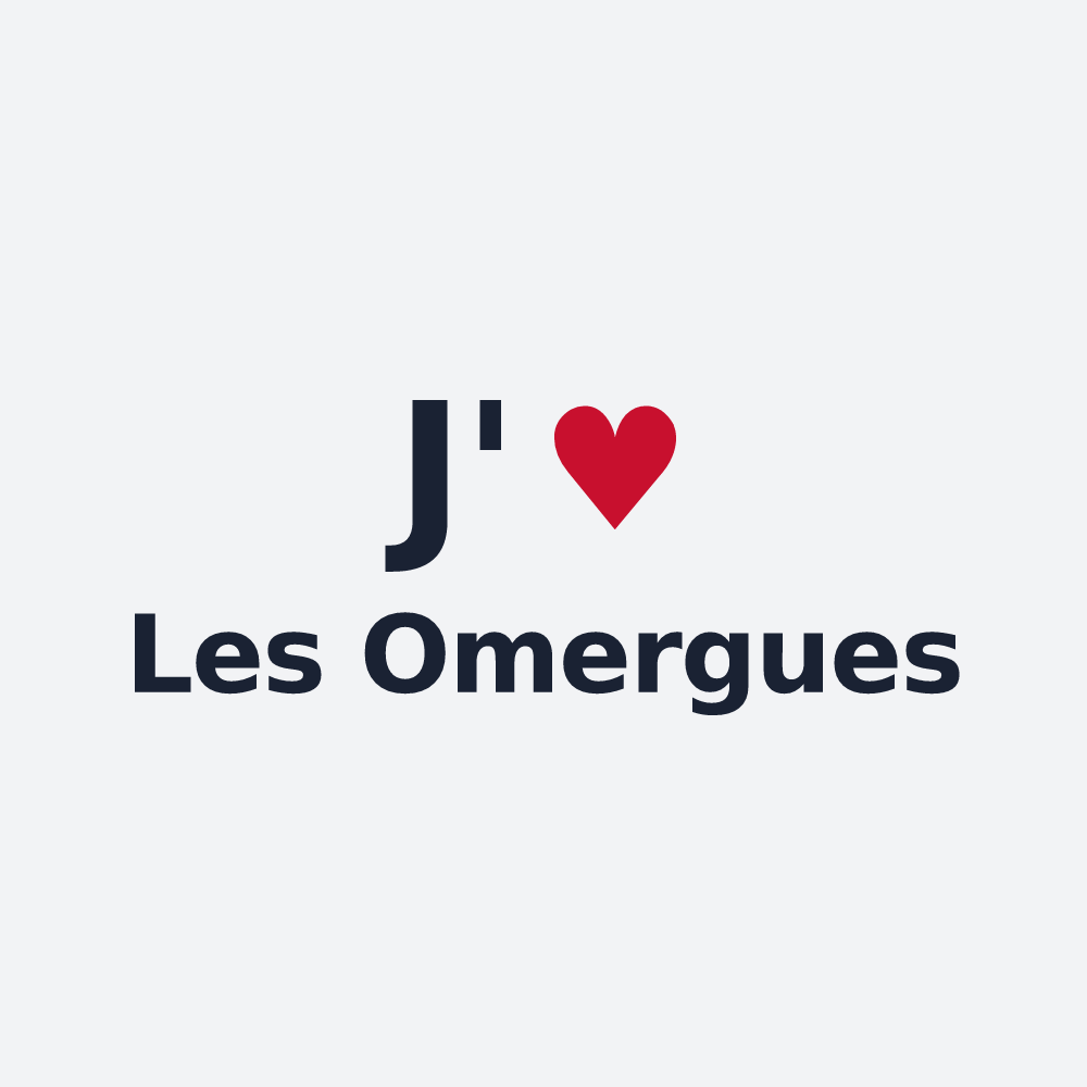 Poster personnalisé Les Omergues — design J'aime Les Omergues