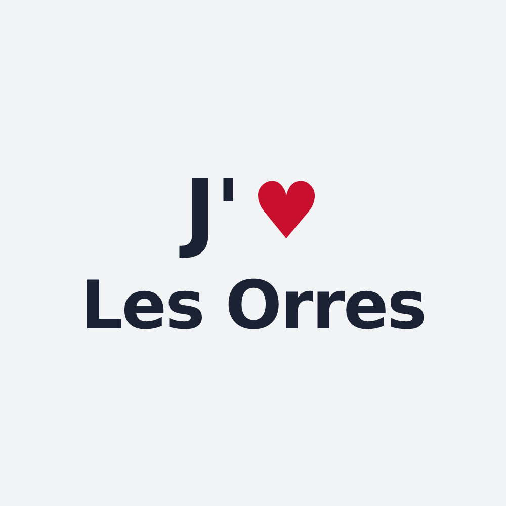 Poster personnalisé Les Orres — design « J'aime Les Orres » imprimé sur le poster