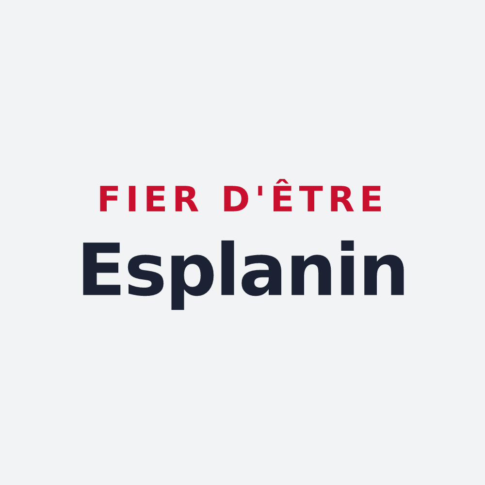 Poster « Fier d'être Esplanin » — design pour Les Plans