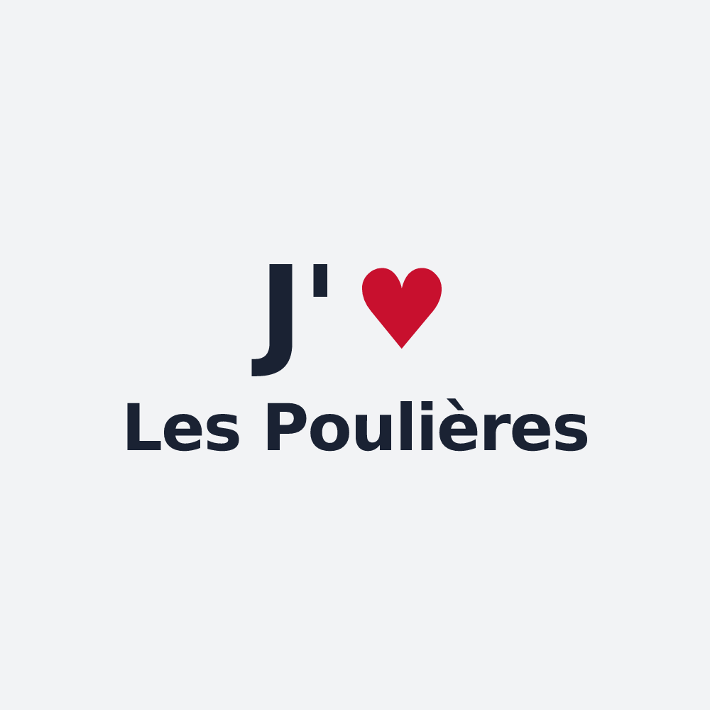 Poster personnalisé Les Poulières — design J'aime Les Poulières