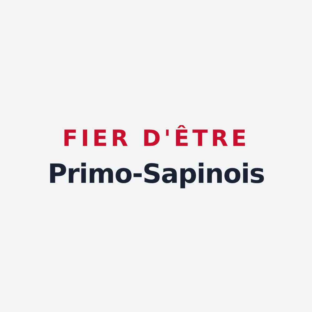 Poster « Fier d'être Primo-Sapinois » — design pour Les Premiers Sapins