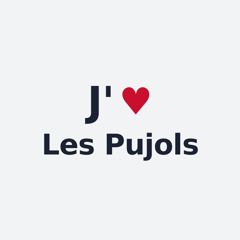 Poster personnalisé Les Pujols — design « J'aime Les Pujols » imprimé sur le poster