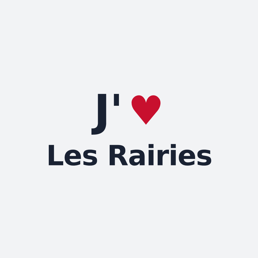 Poster personnalisé Les Rairies — design J'aime Les Rairies