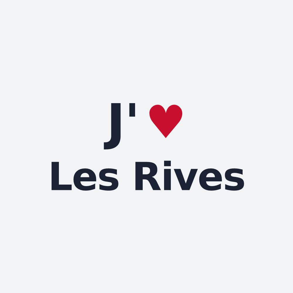 Poster personnalisé Les Rives — design J'aime Les Rives