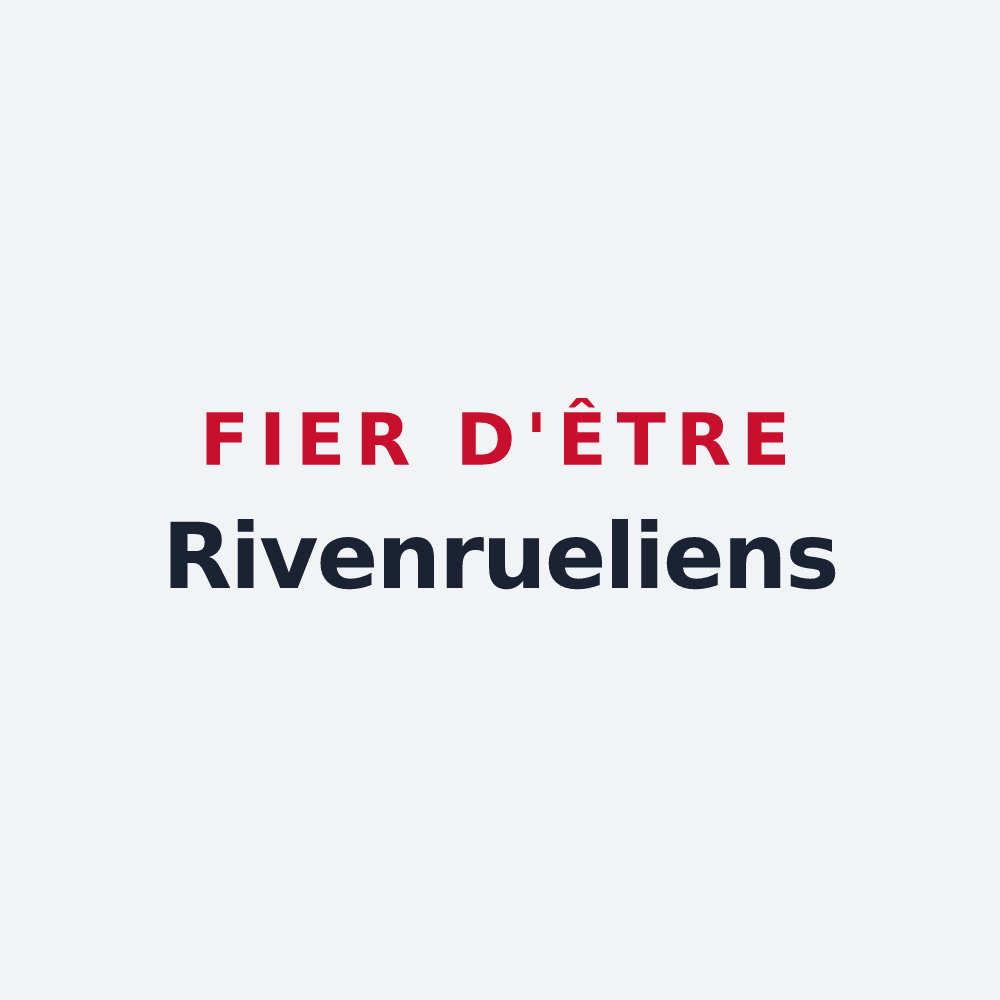 Poster « Fier d'être Rivenrueliens » — design pour Les Rivières-Henruel