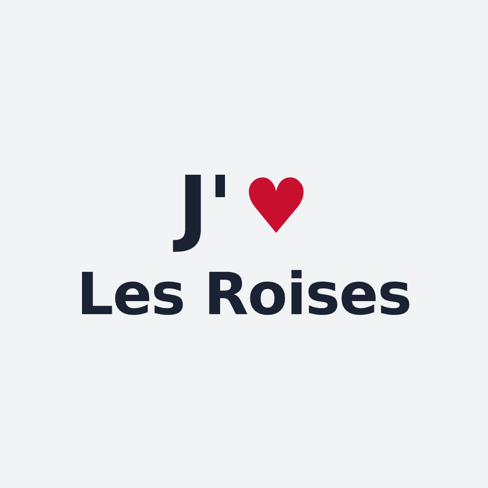 Poster personnalisé Les Roises — design « J'aime Les Roises » imprimé sur le poster
