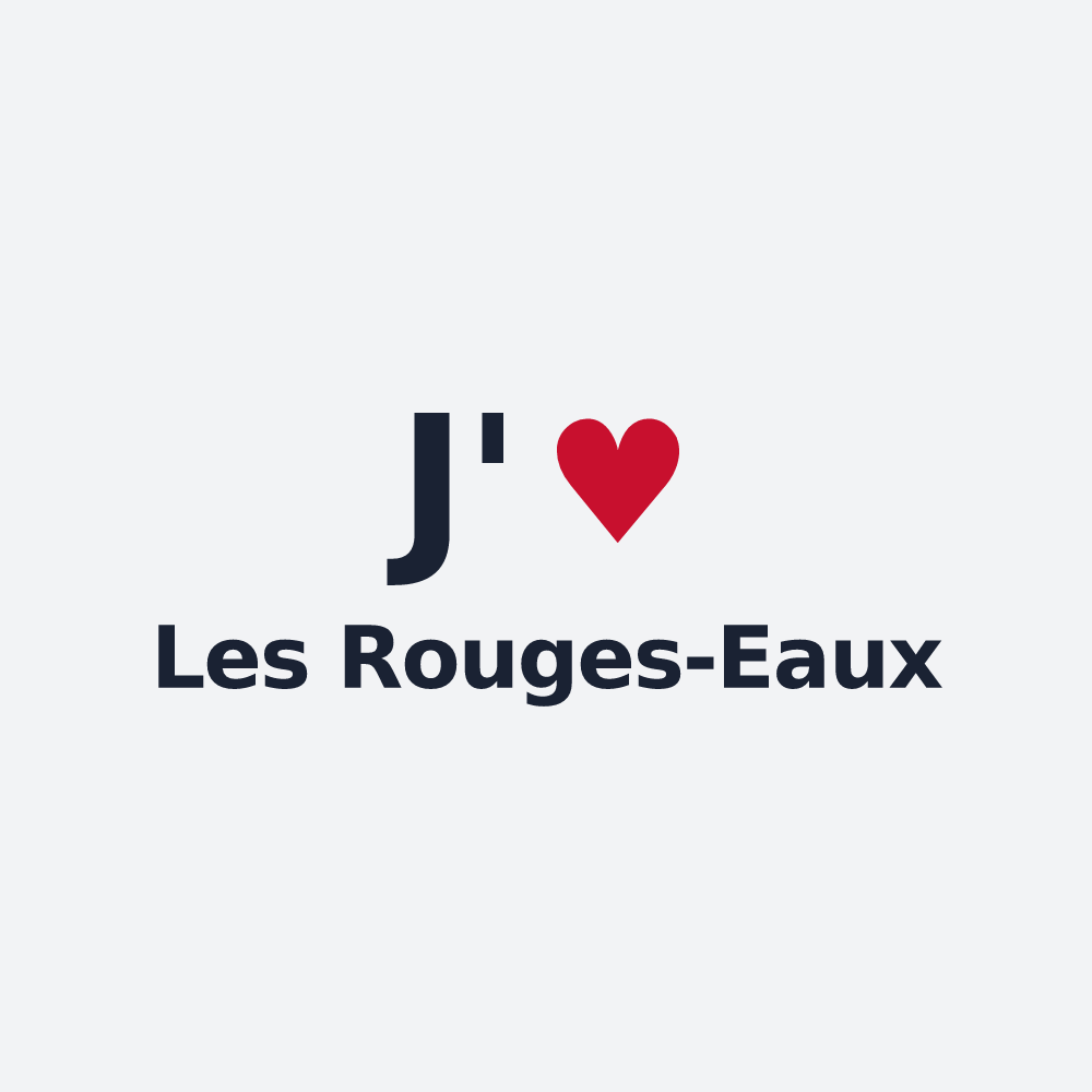 Poster personnalisé Les Rouges-Eaux — design J'aime Les Rouges-Eaux
