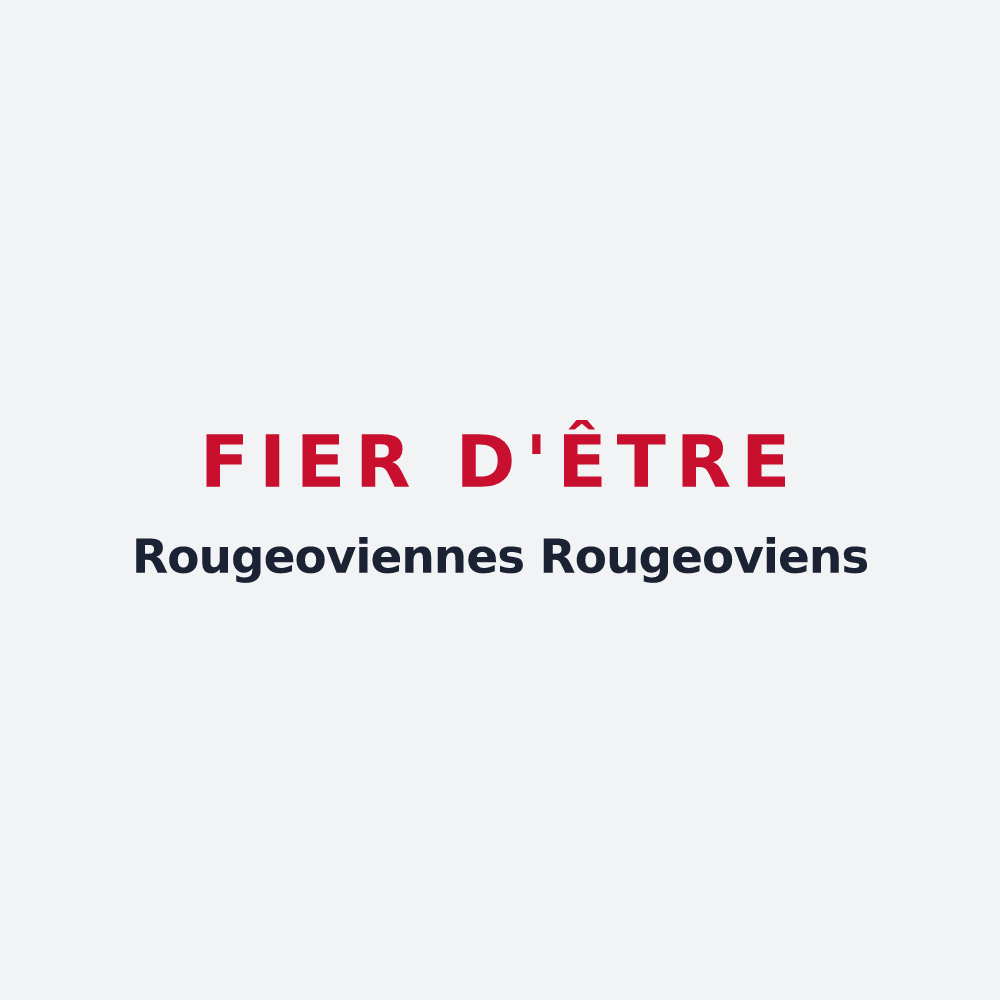 Poster « Fier d'être Rougeoviennes Rougeoviens » — design pour Les Rouges-Eaux