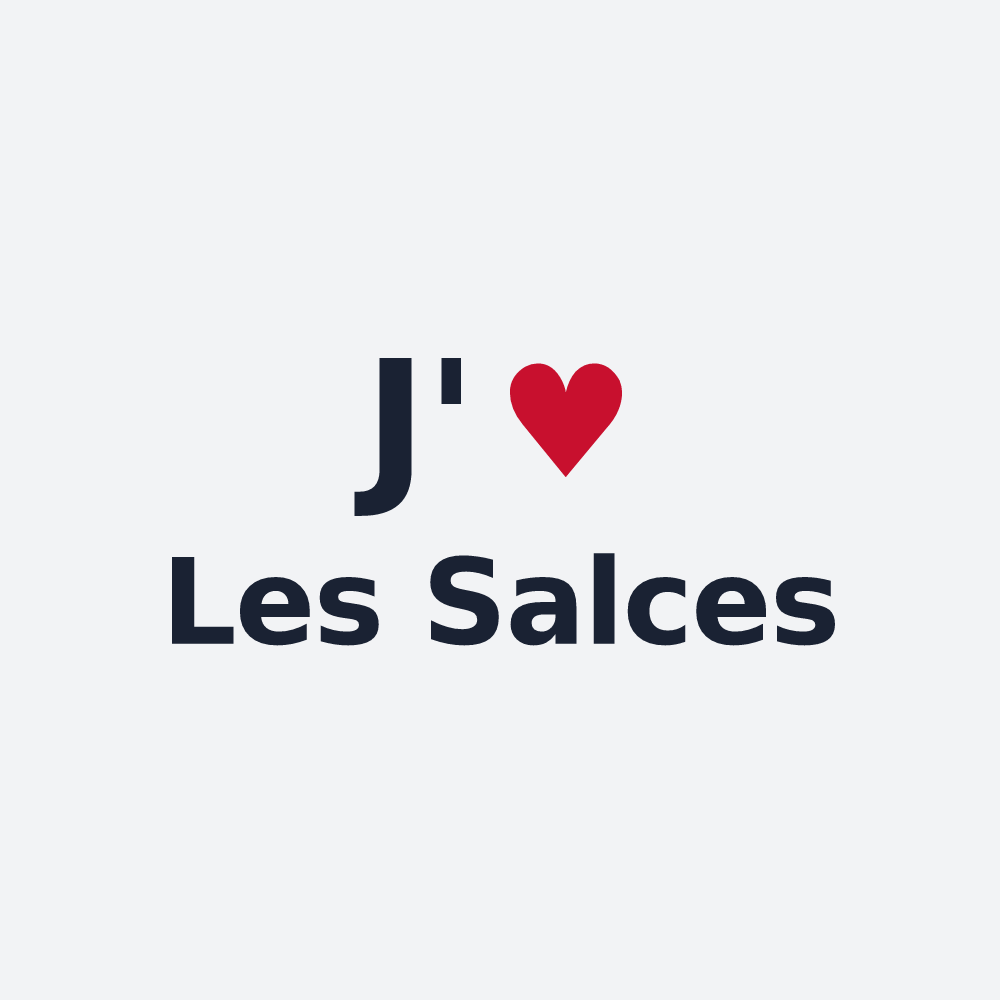 Poster personnalisé Les Salces — design J'aime Les Salces