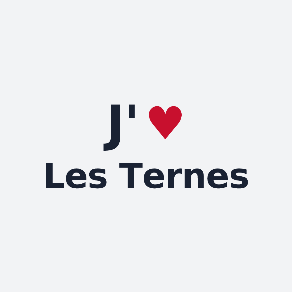 Poster personnalisé Les Ternes — design « J'aime Les Ternes » imprimé sur le poster