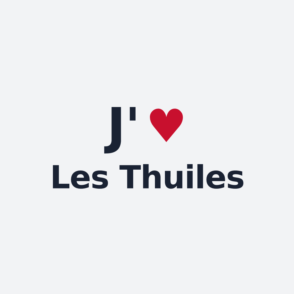 Poster personnalisé Les Thuiles — design J'aime Les Thuiles