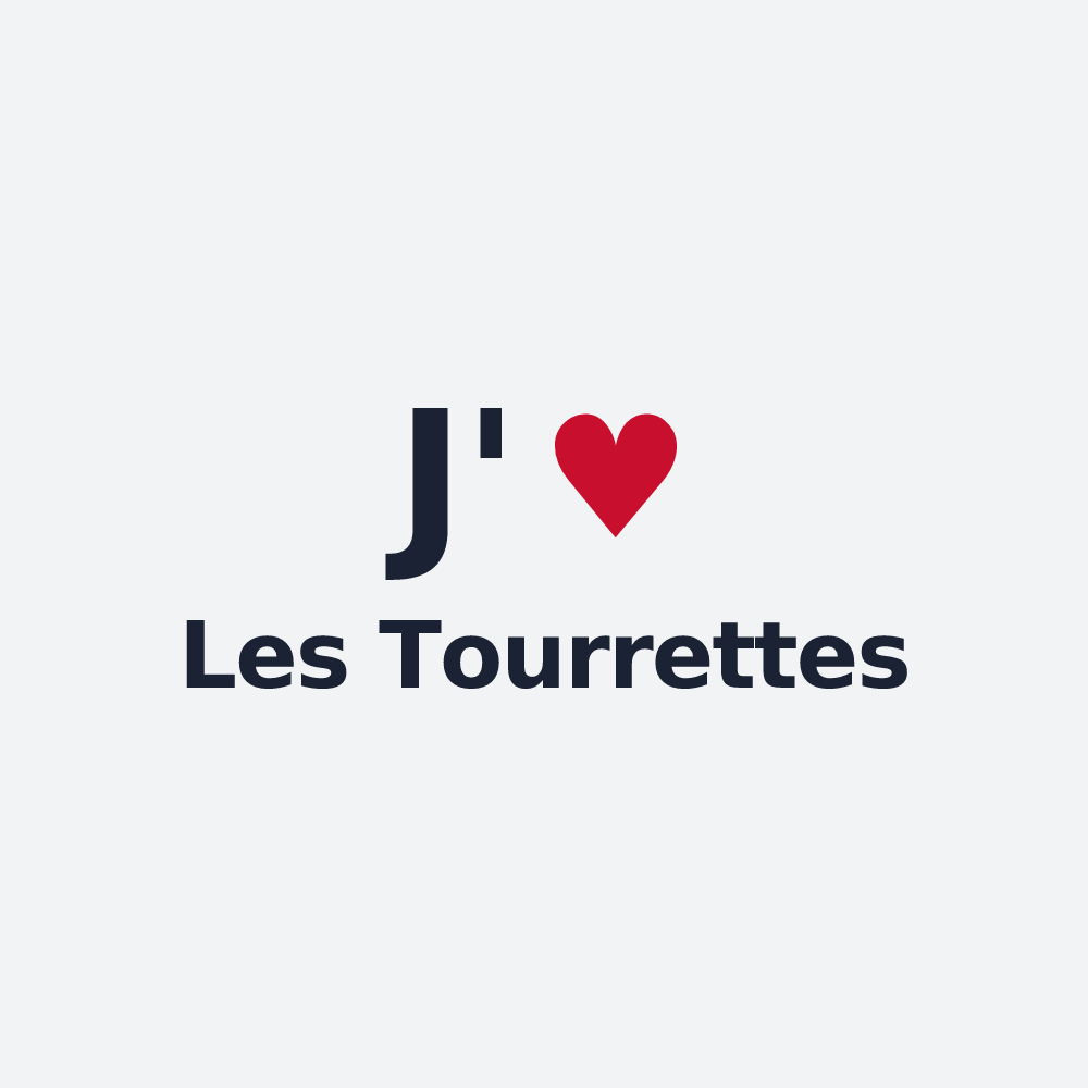 Poster personnalisé Les Tourrettes — design J'aime Les Tourrettes