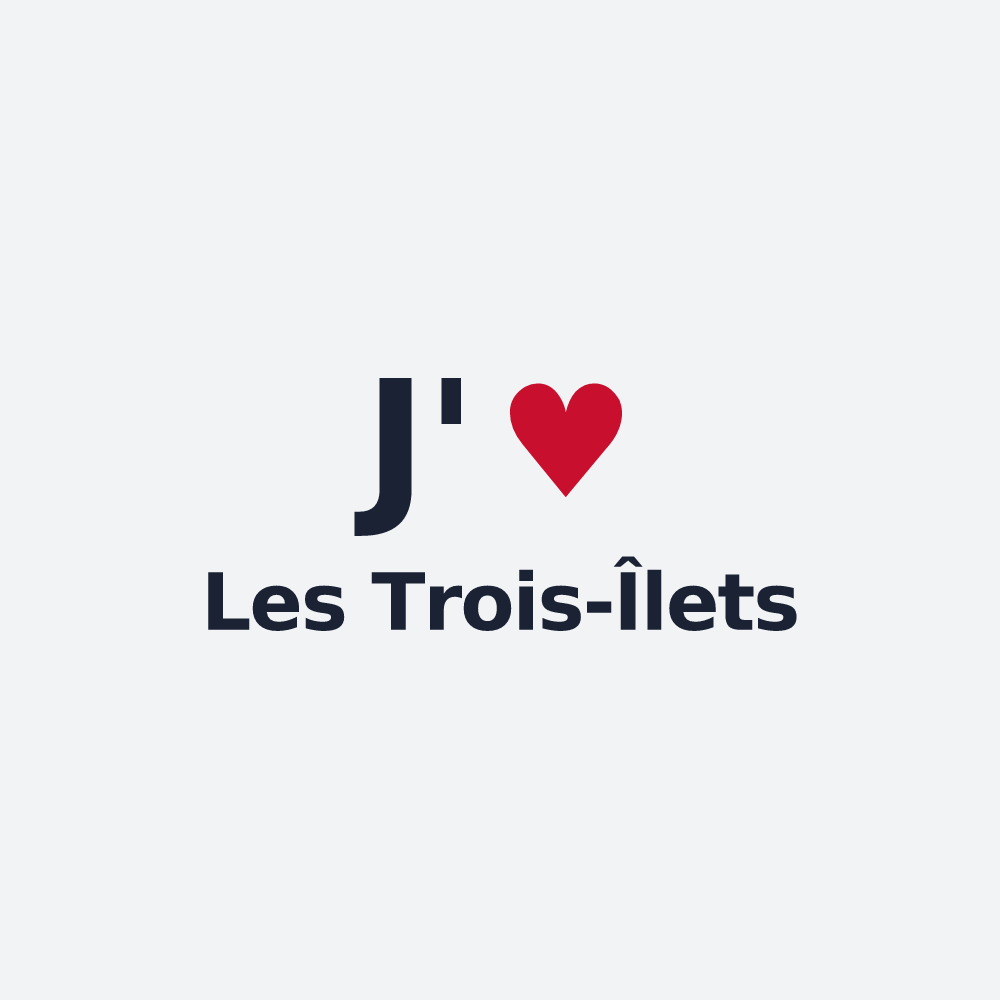 Poster personnalisé Les Trois-Îlets — design J'aime Les Trois-Îlets