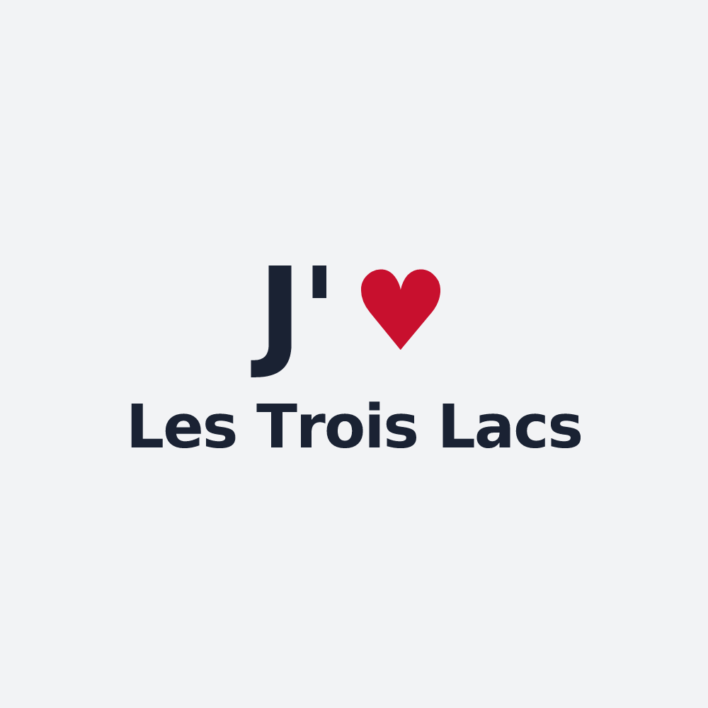 Poster personnalisé Les Trois Lacs — design J'aime Les Trois Lacs