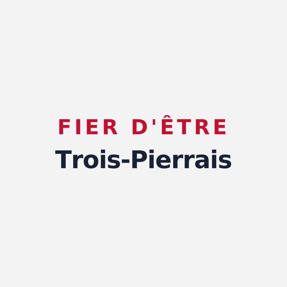 Poster « Fier d'être Trois-Pierrais » — design pour Les Trois-Pierres