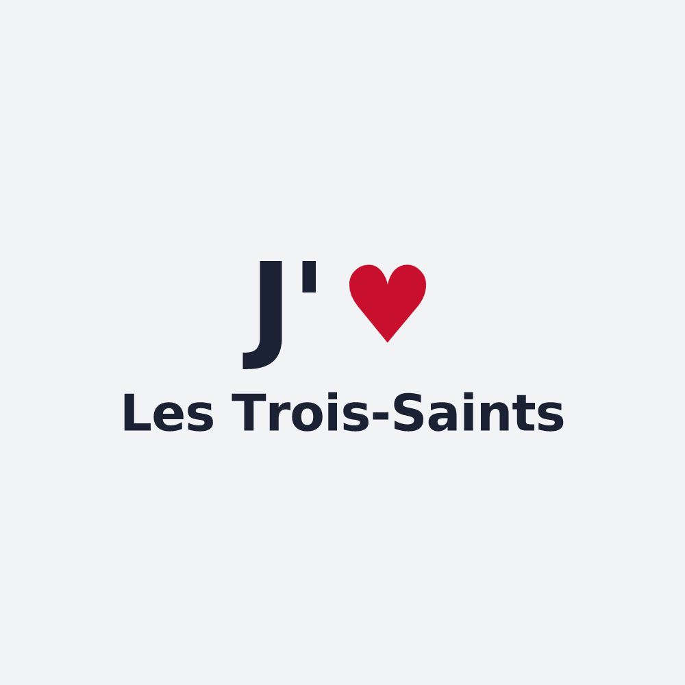 Poster personnalisé Les Trois-Saints — design J'aime Les Trois-Saints