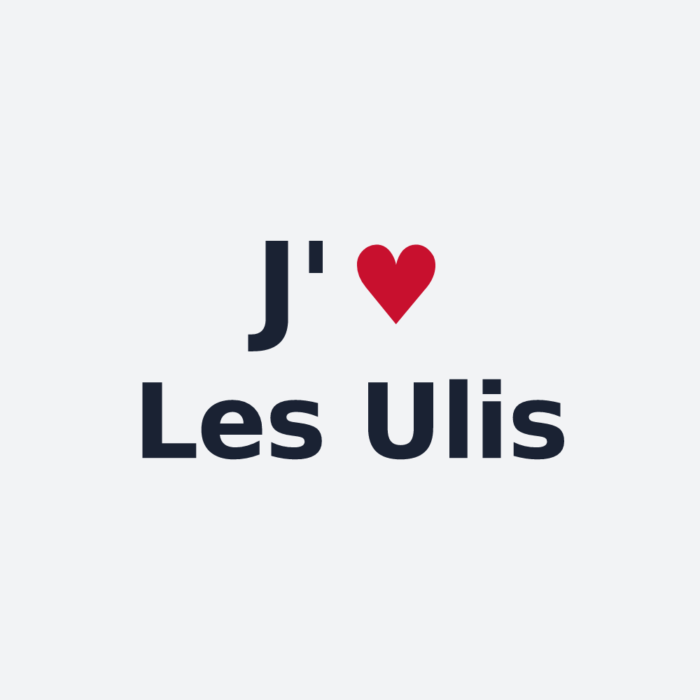 Poster personnalisé Les Ulis — design « J'aime Les Ulis » imprimé sur le poster