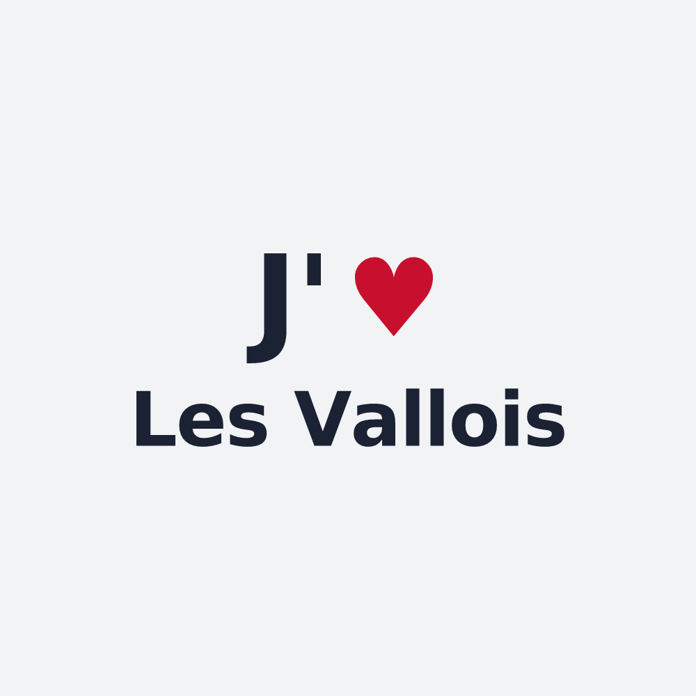 Poster personnalisé Les Vallois — design J'aime Les Vallois