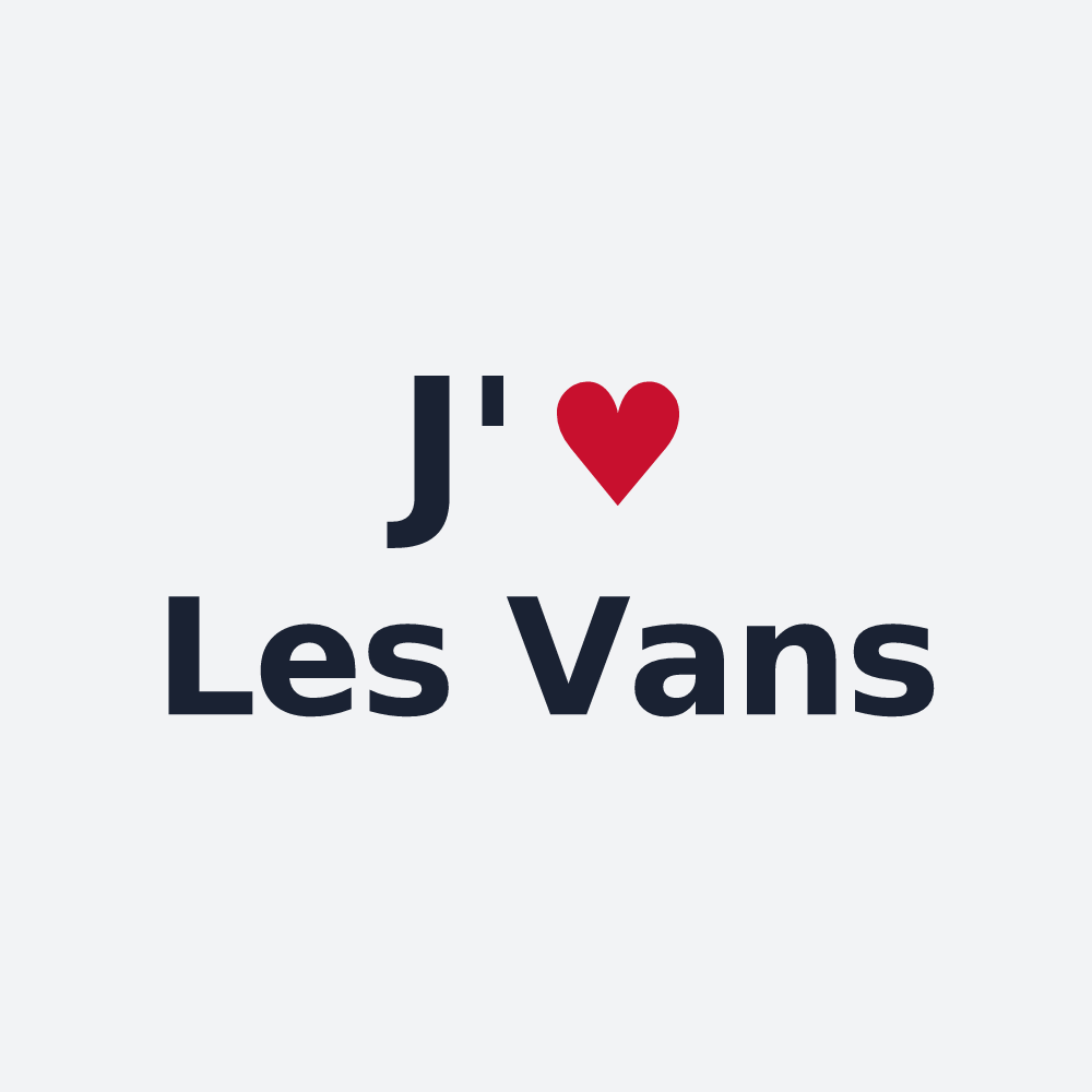 Poster personnalisé Les Vans — design J'aime Les Vans