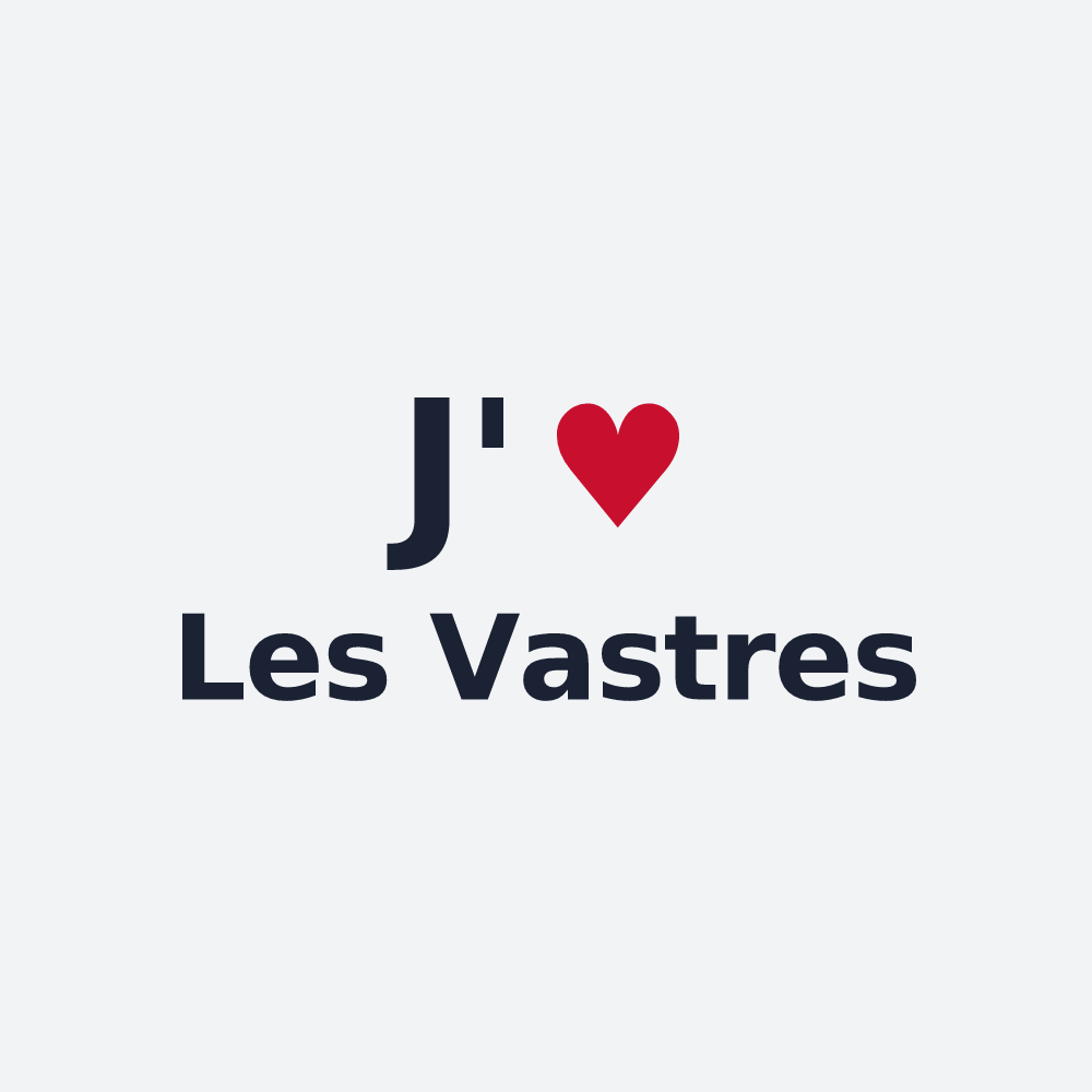 Poster personnalisé Les Vastres — design J'aime Les Vastres