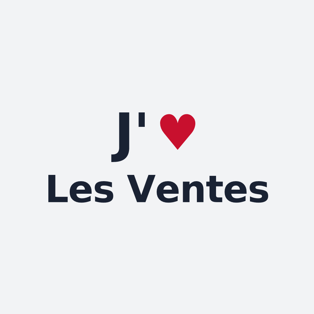 Poster personnalisé Les Ventes — design J'aime Les Ventes