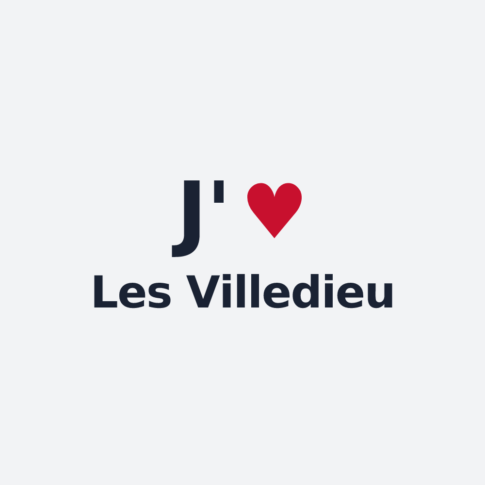 Poster personnalisé Les Villedieu — design J'aime Les Villedieu