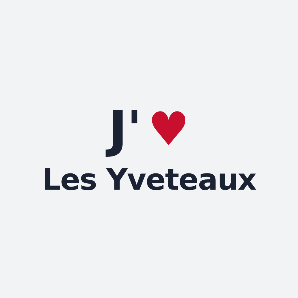 Poster personnalisé Les Yveteaux — design J'aime Les Yveteaux