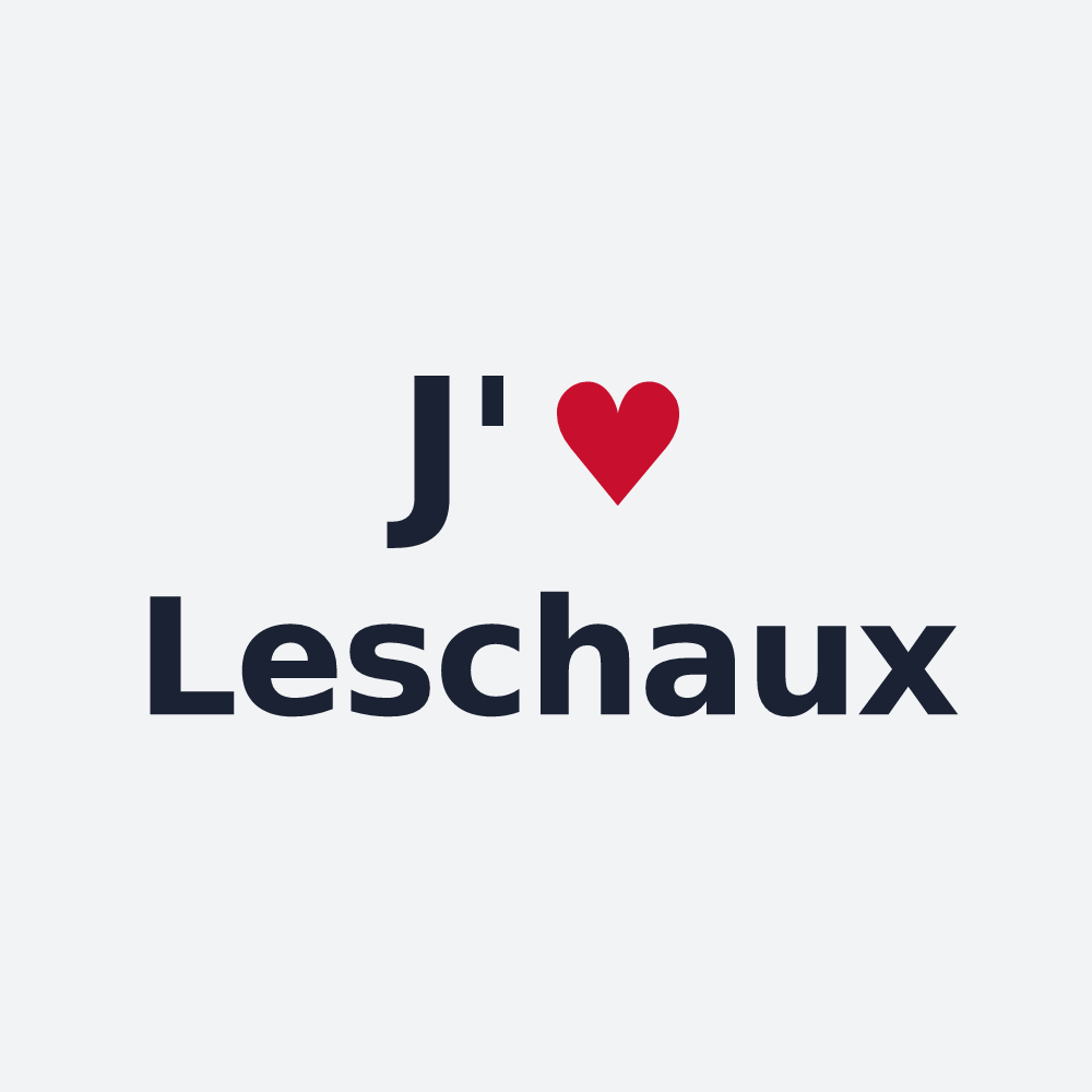 Poster personnalisé Leschaux — design J'aime Leschaux