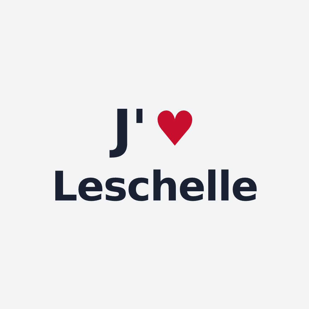Poster personnalisé Leschelle — design « J'aime Leschelle » imprimé sur le poster