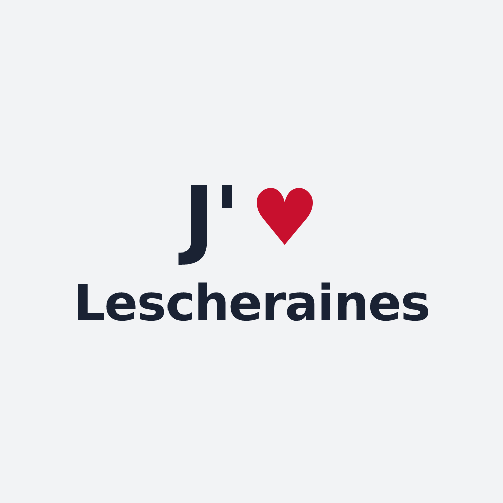 Poster personnalisé Lescheraines — design « J'aime Lescheraines » imprimé sur le poster
