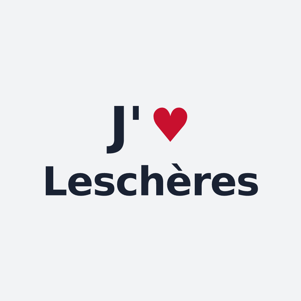 Poster personnalisé Leschères — design J'aime Leschères