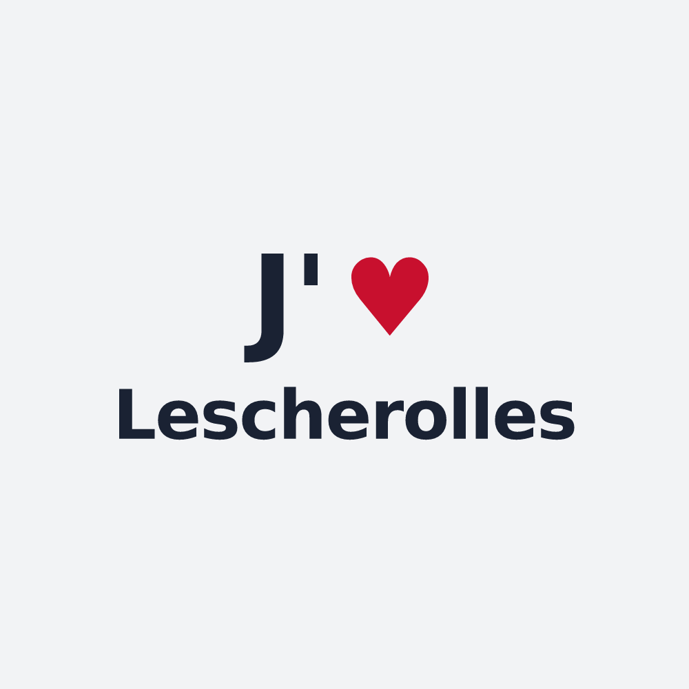 Poster personnalisé Lescherolles — design « J'aime Lescherolles » imprimé sur le poster