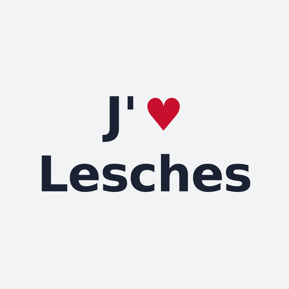 Poster personnalisé Lesches — design J'aime Lesches