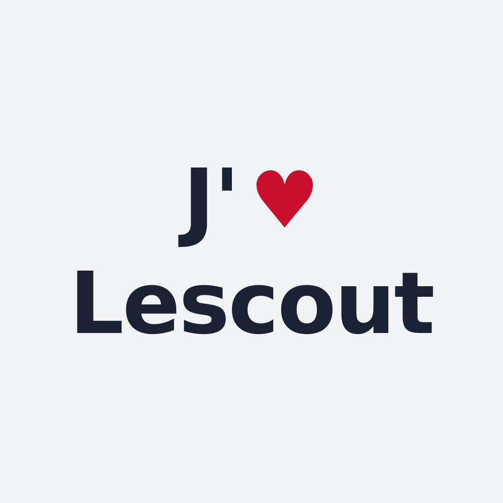 Poster personnalisé Lescout — design J'aime Lescout