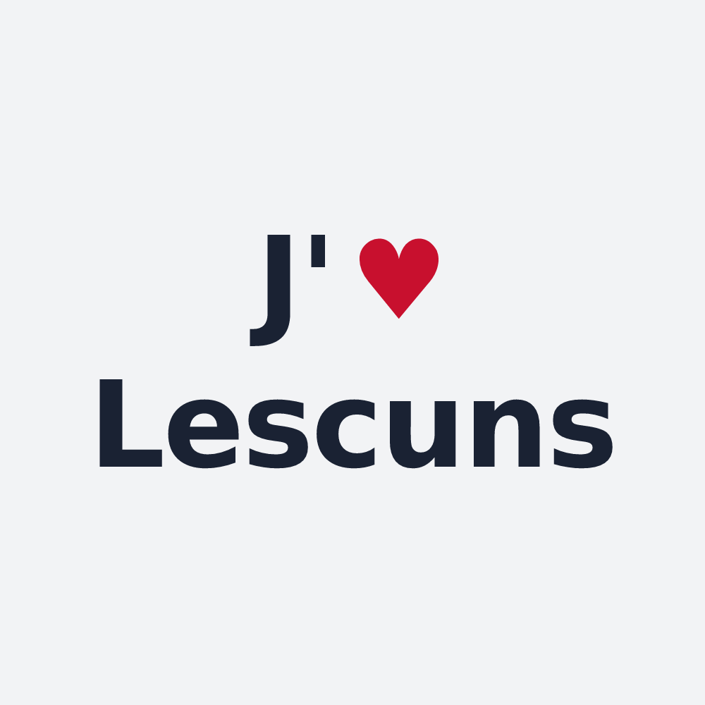 Poster personnalisé Lescuns — design J'aime Lescuns