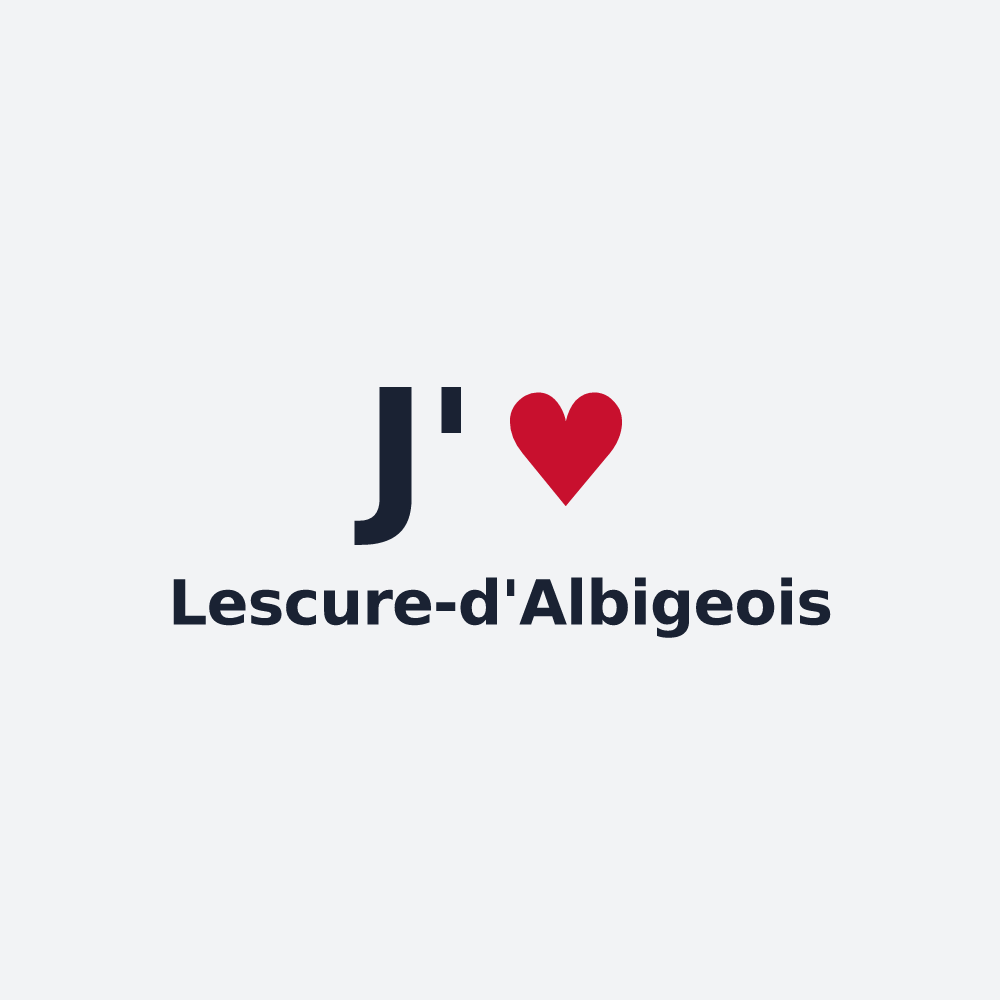Poster personnalisé Lescure-d'Albigeois — design J'aime Lescure-d'Albigeois