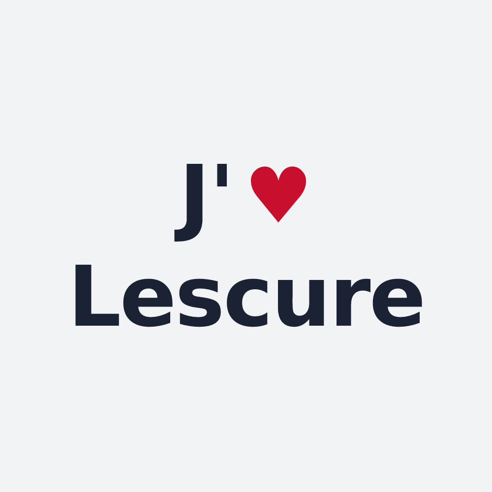 Poster personnalisé Lescure — design J'aime Lescure