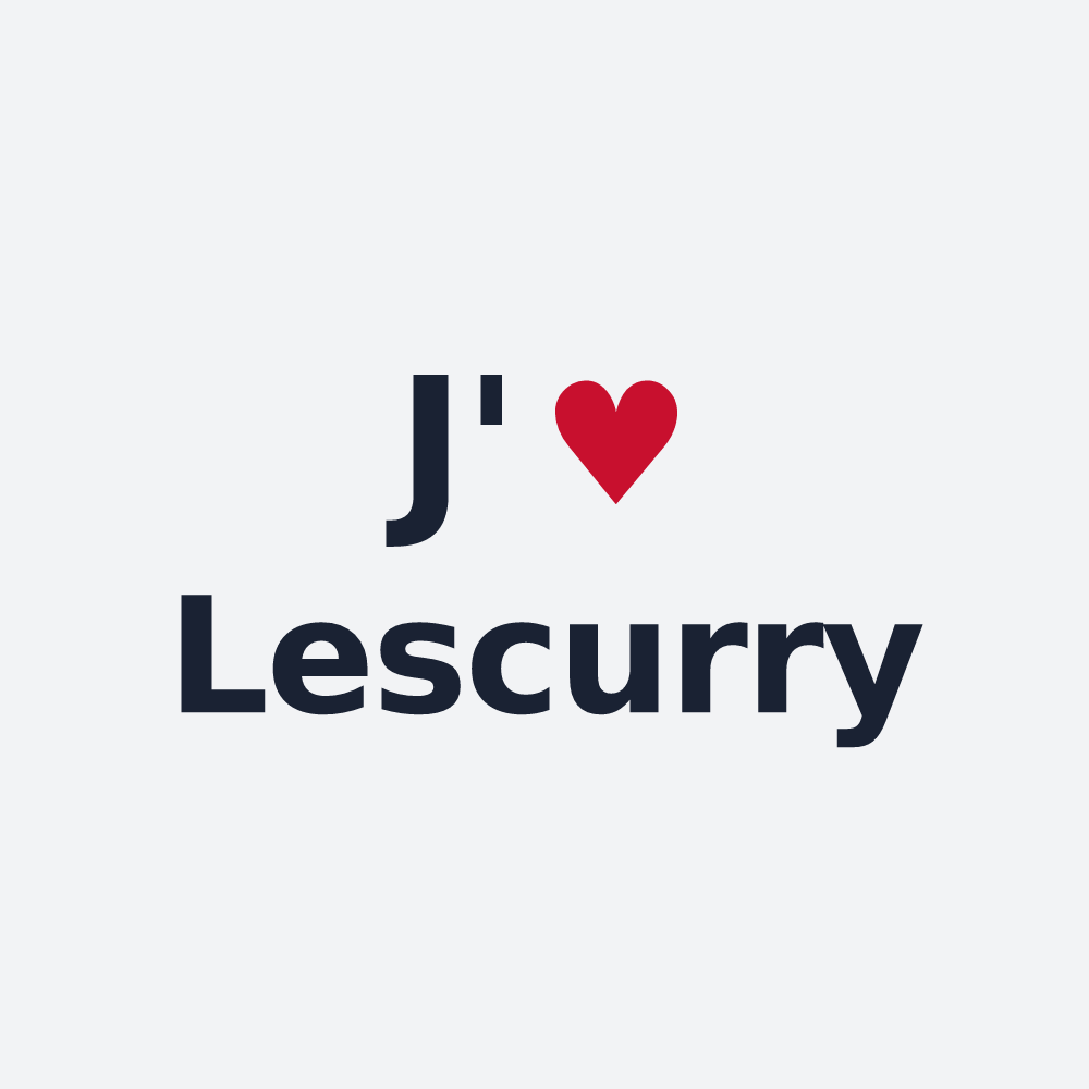 Poster personnalisé Lescurry — design J'aime Lescurry