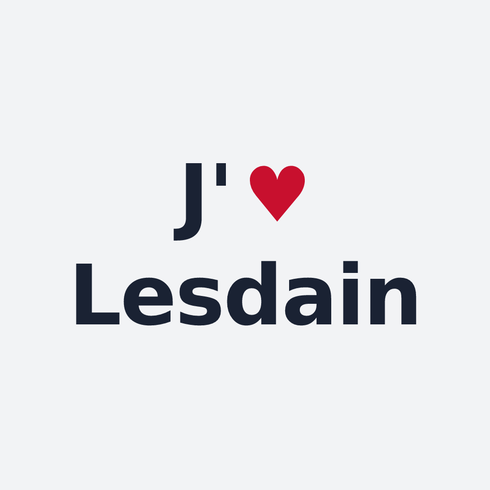 Poster personnalisé Lesdain — design J'aime Lesdain