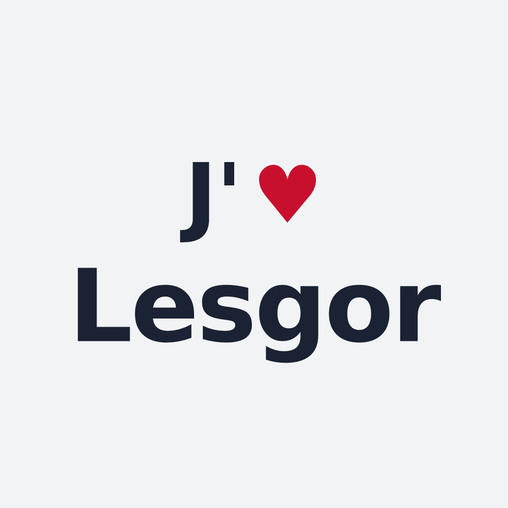 Poster personnalisé Lesgor — design J'aime Lesgor