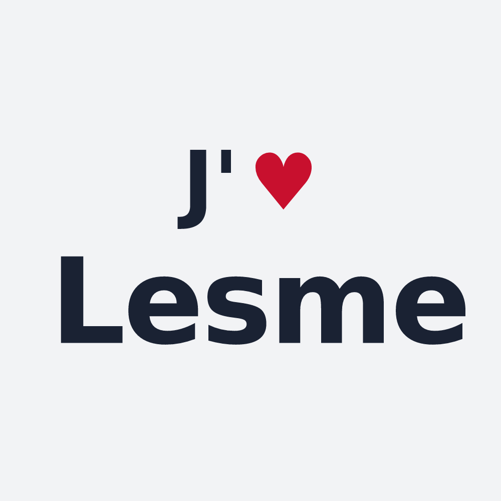 Poster personnalisé Lesme — design J'aime Lesme