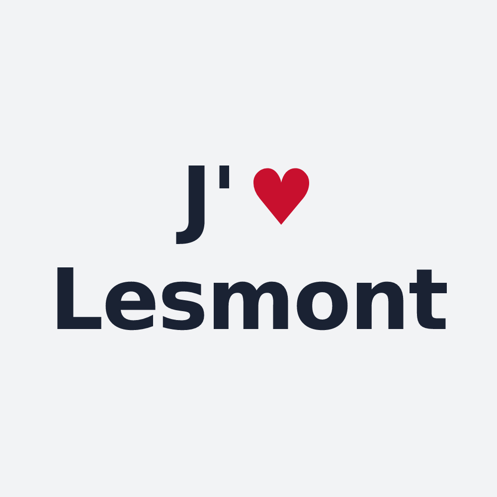 Poster personnalisé Lesmont — design J'aime Lesmont
